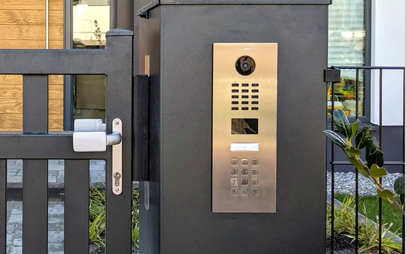 Video intercom station at a residential gated entry