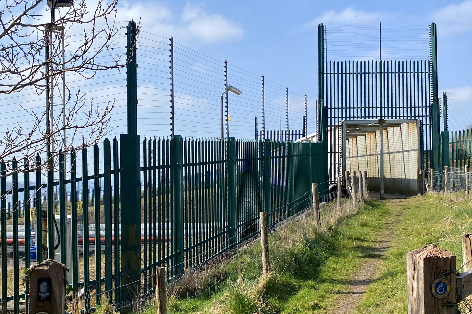High-security steel palisade and welded mesh perimeter fencing
